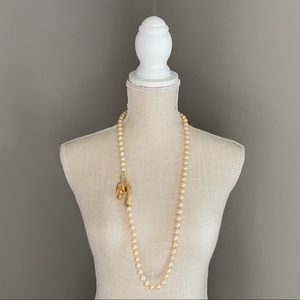 Dragon Faux Pearl Necklace